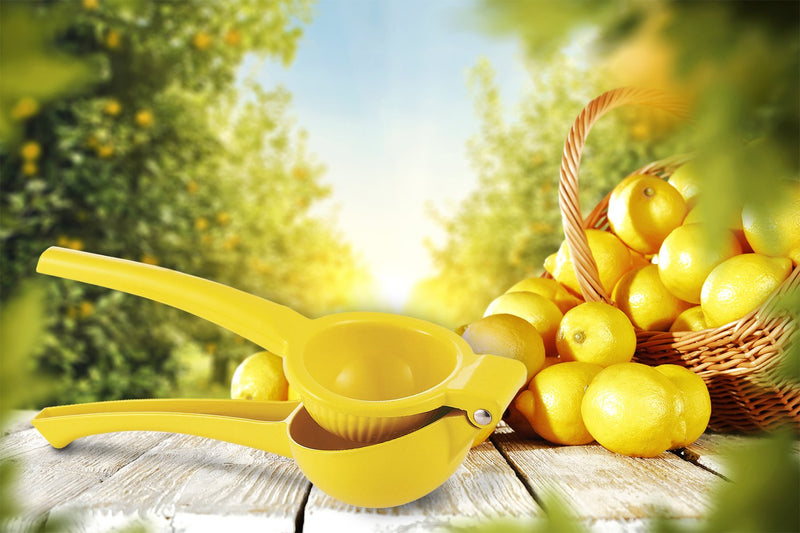 NewNest Australia - Zulay Premium Quality Metal Lemon Squeezer, Citrus Juicer, Manual Press for Extracting the Most Juice Possible Lemon Yellow 