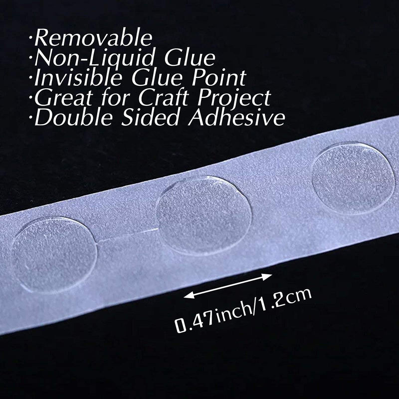 1000 Pieces Clear Glue Points Dots Double Sided Adhesive Removable Glue Points for Balloons Craft Glue Points Dots Sticky Dots 1000 - NewNest Australia