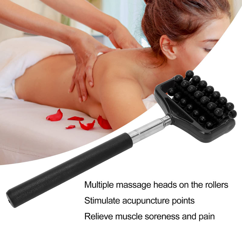 Telescopic Back Massager, Massage Roller, Men Women Massage Roller Stick Manual Massager For Massage And Relaxation, Relieves Body Muscle Fatigue And Pain (Black) - NewNest Australia