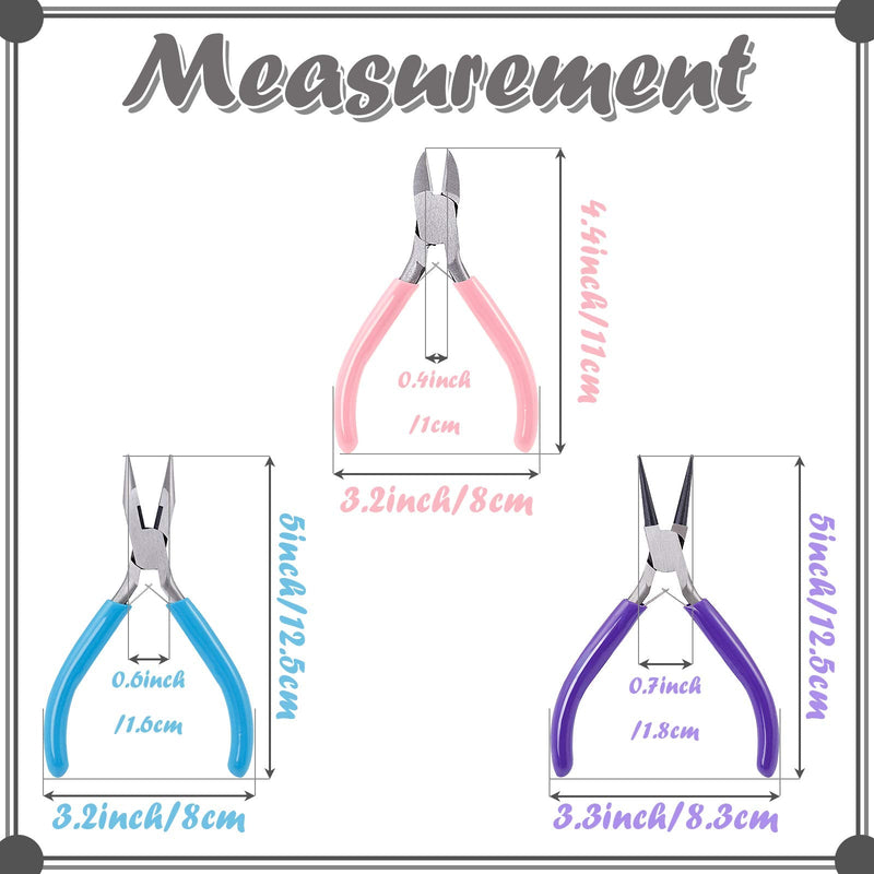 Jewelry Pliers Set, SONGIN 3 Pack Jewelry Making Tools Kit include Round Nose Pliers,Needle Nose Pliers,Wire Cutters for Jewelry Making, Repair,Wire Wrapping and Other Crafts - NewNest Australia
