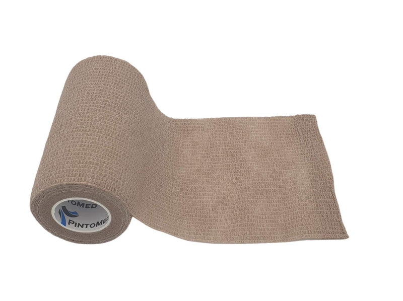 Pintomed Self-Adhesive Bandage Stretched - 10 X Beige Bandages Rolls - 10 Cm X 4.5 M Cohesive Bandage Bandage Fixation Bandage Self-Adhesive Health Plaster Sports Tape Piece For Wrist Leg Arm Vet Wrap - NewNest Australia