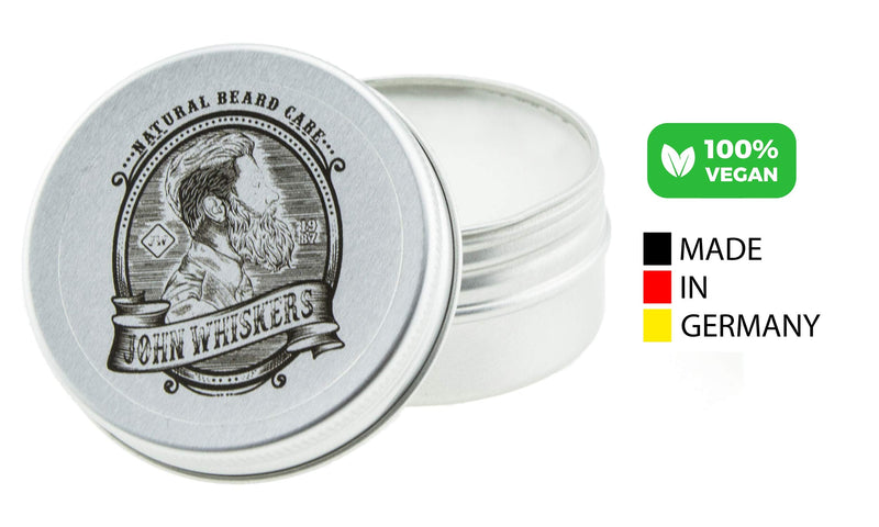 John Whiskers Beard Wax Made in Germany - Natural & Vegan Beard Balm - Sweetly Tart Scent - for a Well-Groomed & Supple Beard - 30ml 30ml (Pack of 1) - NewNest Australia