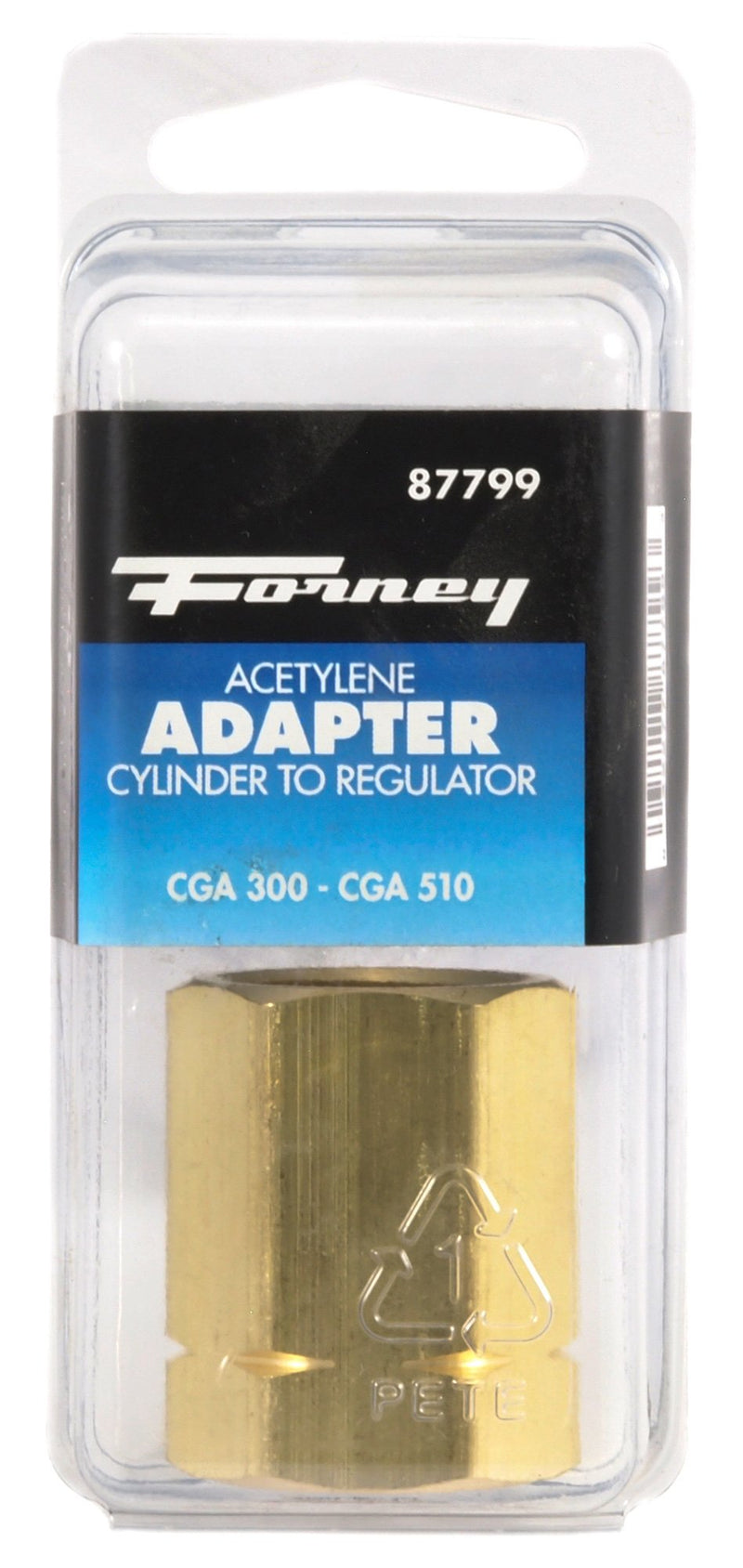 Forney 87799 Acetylene Regulator Adaptor, CGA 300 To CGA 510, #3 Tank to Regulator, 80-CF - NewNest Australia