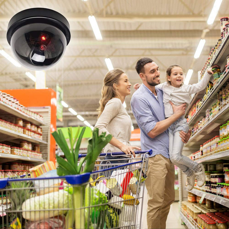 Dummy Camera CCTV Surveillance System with Realistic Simulated LEDs, findTop 2 Pack Fake Hemisphere Security Camera with 5 Pieces Warning Security Alert Sticker Decals - NewNest Australia