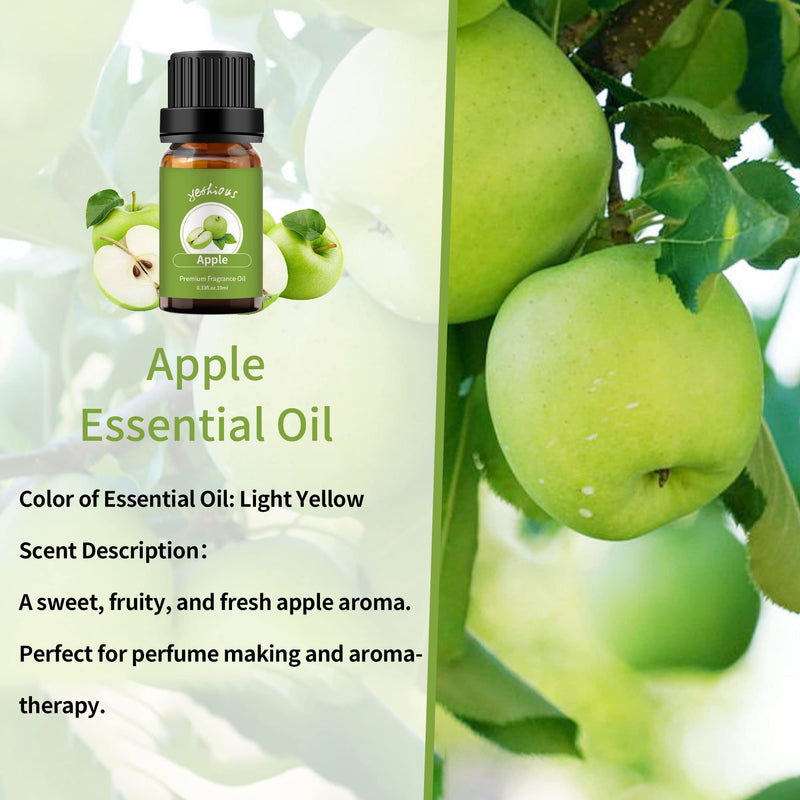 yethious Apple Essential Oil for Diffuser Organic Pure Fruit Oils Aromatherapy Gift Oil 10ml for Diffuser Mothers Day Gifts - NewNest Australia