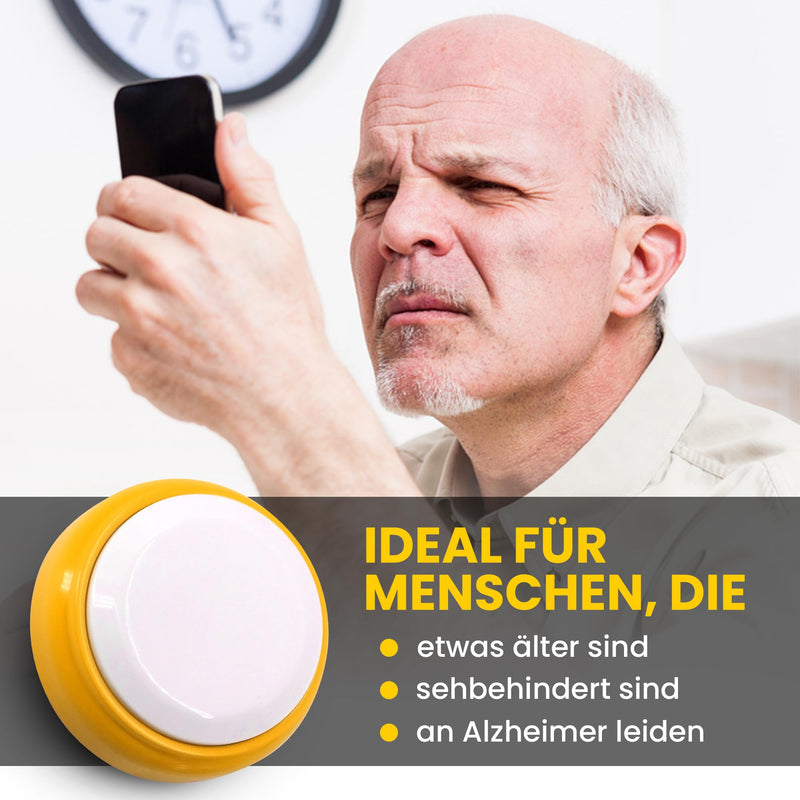 Top Life Talking Clock 12 Hour Format - Easier to Understand - Voice Clock for Elderly, Visually Impaired, Blind, Alzheimer's Patients - High Visibility Alarm Clock, German Voice - NewNest Australia