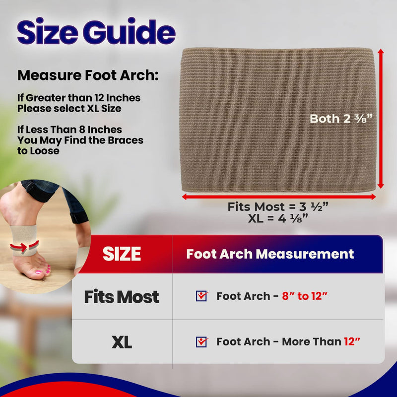 Plantar Fasciitis Brace Arch Supports – Effective Foot and Heel Pain Relief Sleeves Helps Sore Heels Spurs, Flat Feet and High Arches Comfortable Copper Infused Beige Copper Arch Support - Beige - NewNest Australia