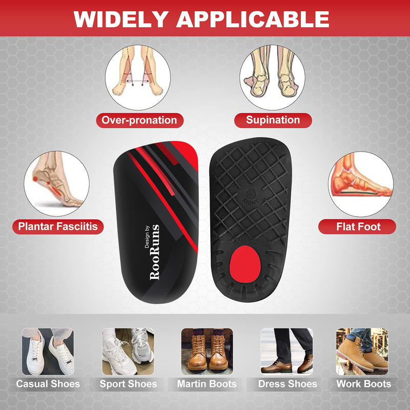 330+ Lbs Plantar Fasciitis 3/4 Insoles, High Arch Orthotic Inserts For Women Men, Flat Feet, Overpronation, Pain Relief For Walking, Standing, Durable, Strong Support - NewNest Australia