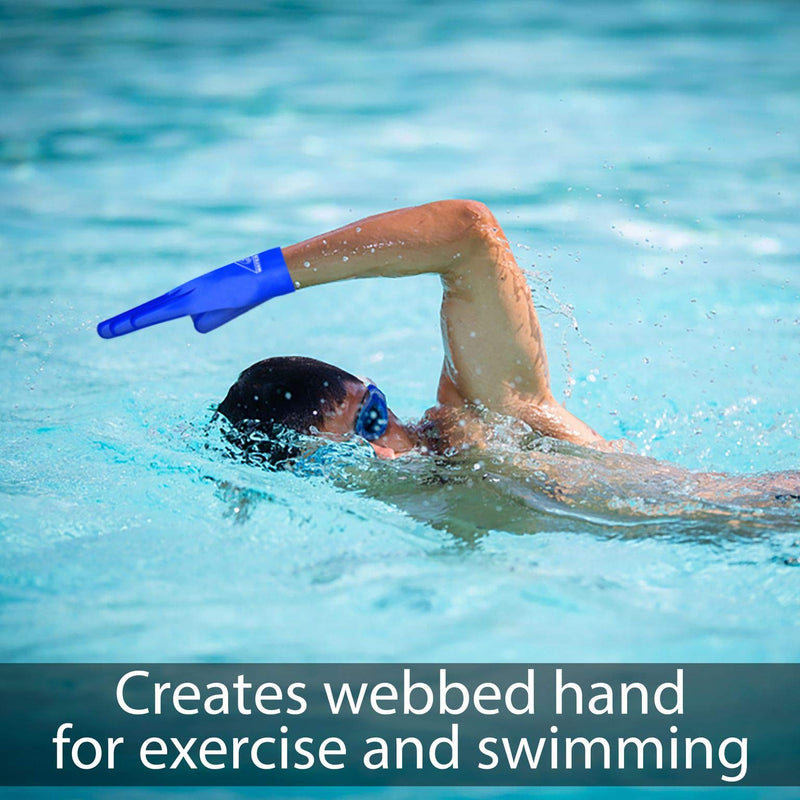 Water Gear Silicone Force Gloves - Aqua Fitness Gloves - Great for Workouts and Diving - Designed with Enhanced Grip Blue Medium - NewNest Australia