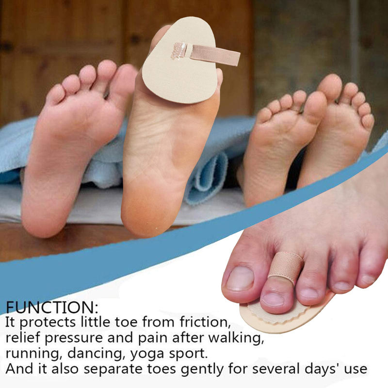 Mcvcoyh Adjustable 2 Loops Toe Splint, Hammer Toe Straightener with Cushion for Toe Claw, Curled & Crooked Toes - Support Guard Protector for Pre Post Surgery Broken Overlapping Toes 1 Pair - NewNest Australia
