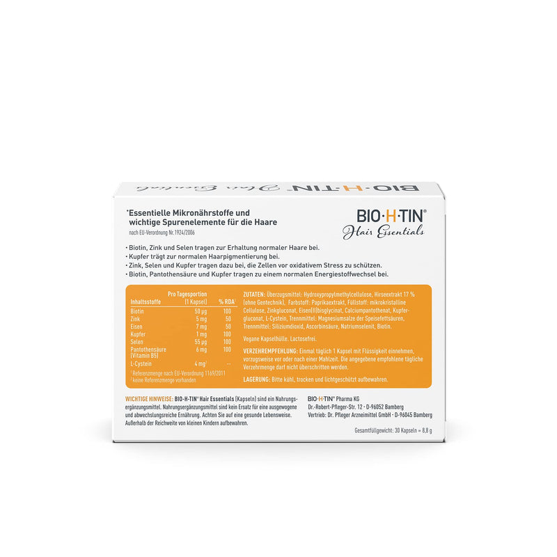 BIO-H-TIN Hair Essentials – micronutrient capsules for hair full of wow, 90 capsules for 3 months, 90 pieces (pack of 1) - NewNest Australia