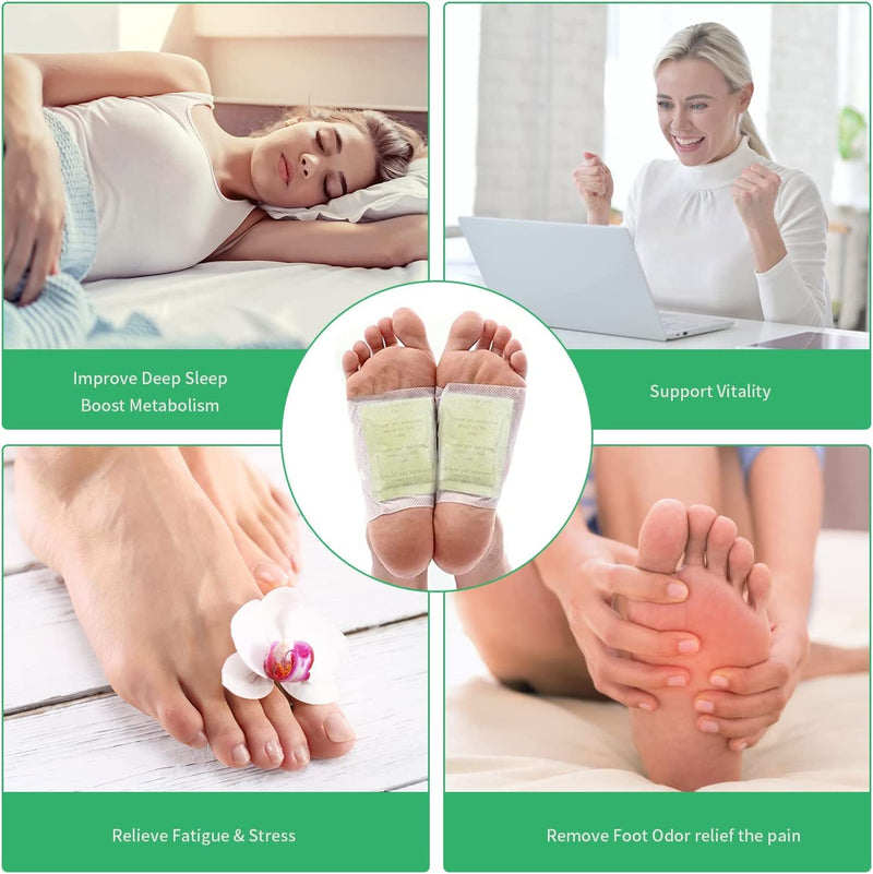 60 Pcs All Natural Ingredients Detox Foot Patches,Organic Bamboo Vinegar Detox Foot Pads Improves Sleep Quality, Increase Spirit and Energy,Safe and Easy to Use(Free Socks) 60 Pcs - NewNest Australia