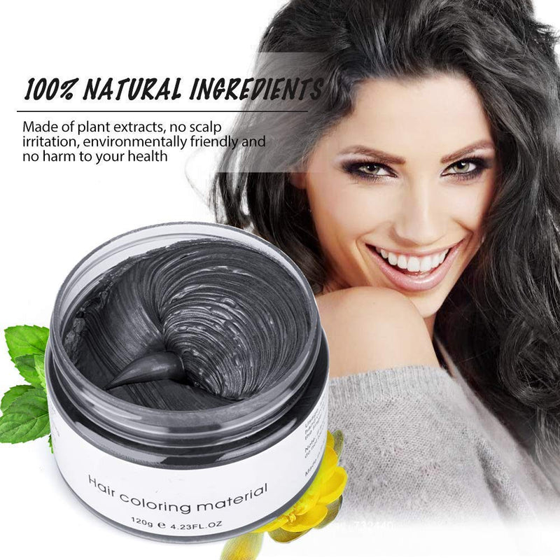 Temporary Hair Wax Colour, OCHILIMA Black Hair Wax Hair Style Dye Mud, Natural Ingredients Washable Hair Styling Cream for Men Women Coloring Wax 120g /4.23 Oz - NewNest Australia