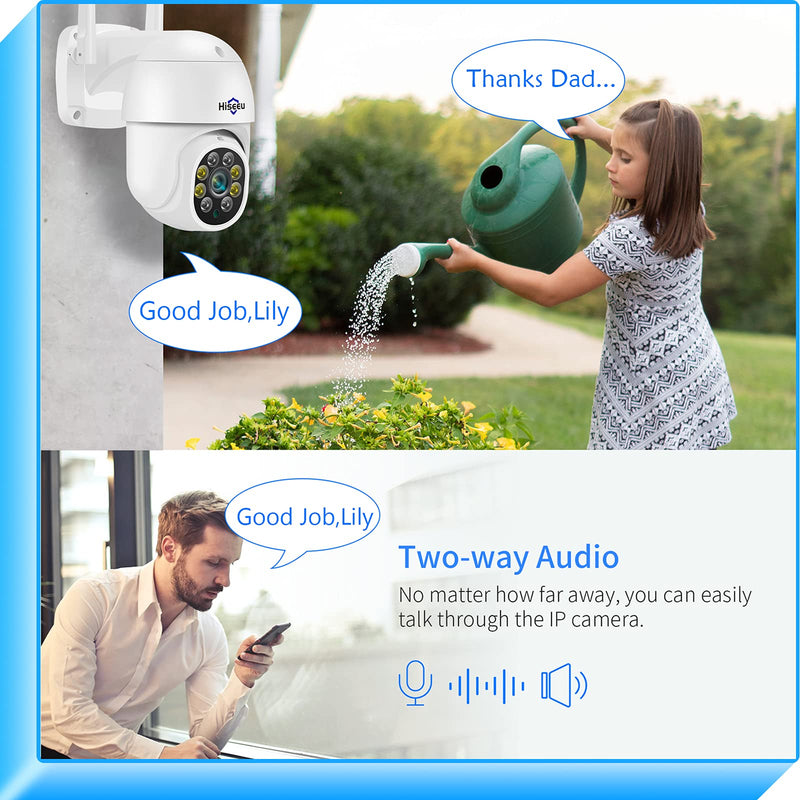 【Auto Tracking&Floodlights】 2K Pan/Tilt/Zoom Wireless Security Camera Outdoor,3 Megapixels,2.4G WiFi Camera,Light Alarm,Color Night Vision,PC&Mobile Remote 360° Viewing,Two-Way Audio,Motion Detection - NewNest Australia