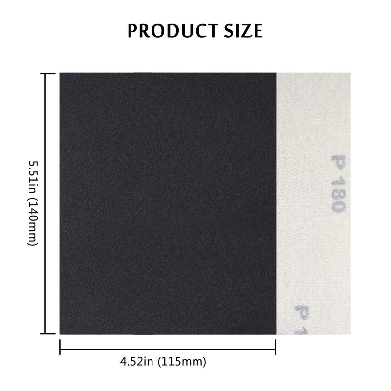 1/4 Sheet Sandpaper 180 Grit Hook & Loop or Clip on Sander Sheets High Performance Waterproof Silicon Carbide 5.5" x 4.5" Sanding Sheets for Wet/Dry Palm Sanders Polishing Accessories, 30PCS 180 - Grit - NewNest Australia