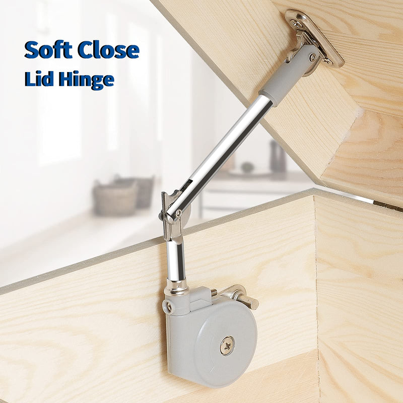 RUYUFE Lid Stay 105 Degree Open with Soft Close, Lid Support for Toy Box and Upward Top-Opening Flap Doors, Easy to Install 1 pc lid hinge - NewNest Australia
