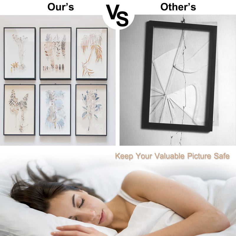 Picture Hangers(30lbs-100pcs), Eikivin Picture Hooks with Nails, Wall Hangers, Picture Hanging Kit on Wood/Drywall. Gold-30lbs - NewNest Australia