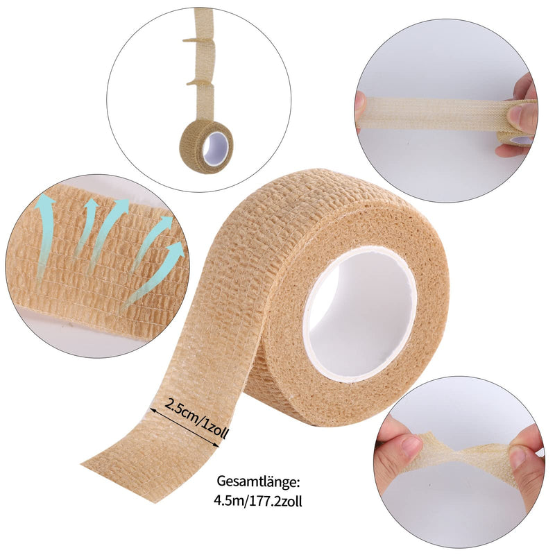 12 Rolls Of Self-Adhesive Bandage, 2.5 Cm X 4.5 M, Self-Adhesive Bandage, Elastic Fixing Bandage, Self-Adhesive For Sports, Hand, Arm, Foot, Joint, Fingers (Colourful) - NewNest Australia