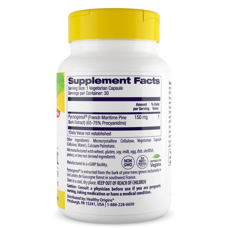 Healthy Origins Pycnogenol (Nature's Super Antioxidant) 150 mg, 30 Count 30 Count (Pack of 1) - NewNest Australia