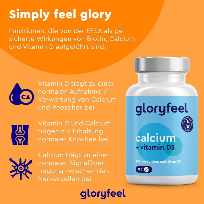 Calcium + Vitamin D3 - High dose with 800 mg carbonate + 1000 IU per daily dose - 180 vegetarian tablets (3 months) - Laboratory tested, without additives - NewNest Australia