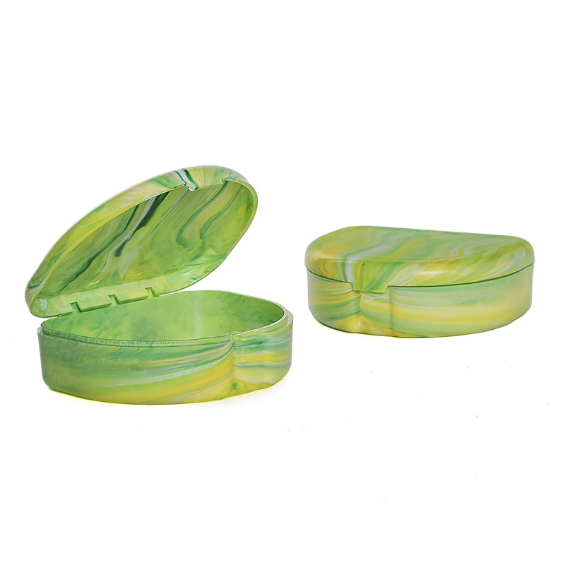 Marble Retainer Cases with Labels - Pack of 3 (colors may very) - NewNest Australia