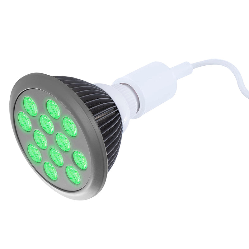 Green Light Therapy Bulb by Hooga. Power Cord Included. 525 nm Wavelength. 12 LEDs. High Irradiance, Can Improve Skin Pigmentation and Fine Lines, and Anti Aging. Migraine and Pain Relief. Green - NewNest Australia