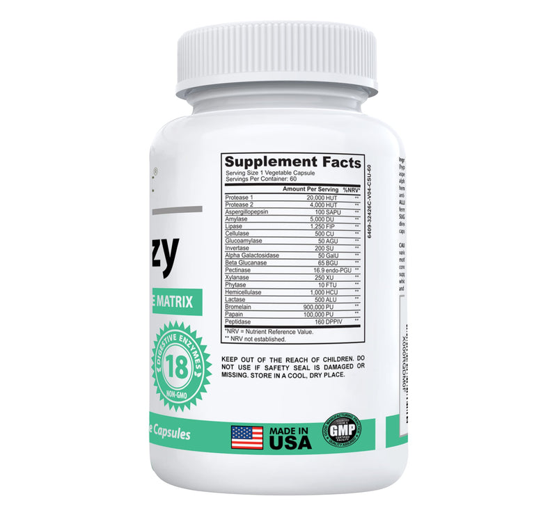 DigestEzy #1 Digestive Enzyme Supplement | Money Back Guarantee | Best Multi-Enzyme Formula to Optimize Digestion | Increase Energy & Support Digestive Health | 60 Capsules - NewNest Australia