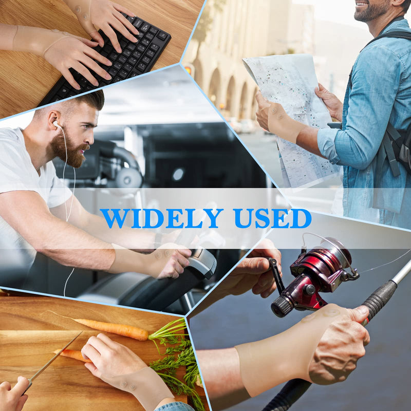 4 Pieces Gel Wrist Thumb Support,Thumb Support for Arthritis Breathable Wrist Support Brace Waterproof Carpal Tunnel for Thumb Arthritis,Carpal Tunnel,Gel Thumb Brace for Men and Women Fits Both Hands 4 - NewNest Australia