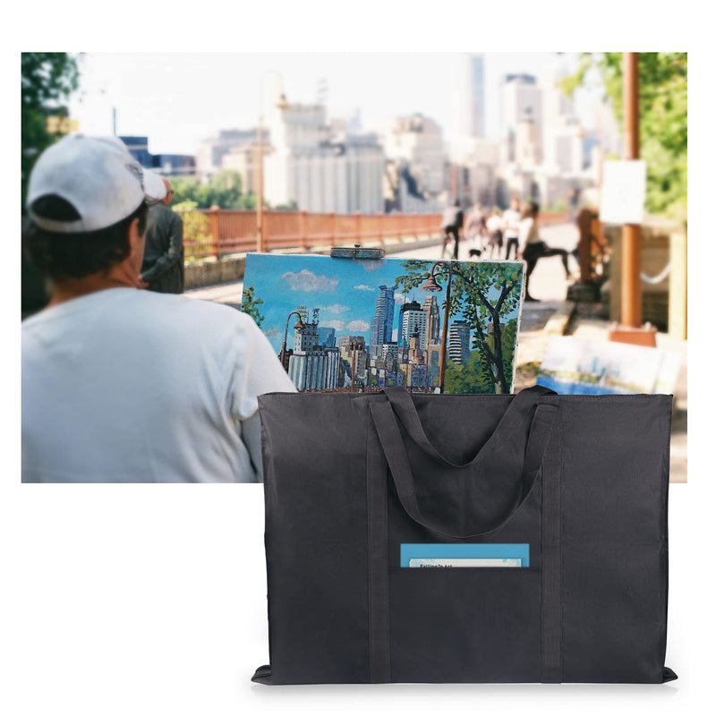 Jjring Dacron Light Weight Art Portfolio Bag, 23 Inches by 31 Inches, Black 23 inch by 31 inch - NewNest Australia