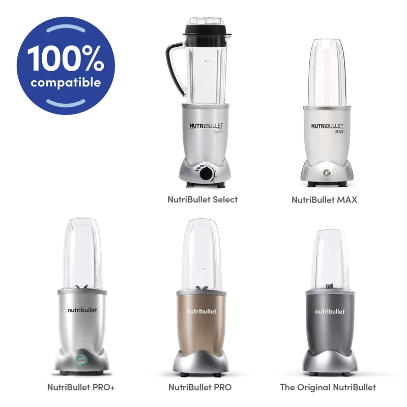 NutriBullet 24 Ounce Tall Cup with Standard Lip Ring, Clear/Gray - NewNest Australia
