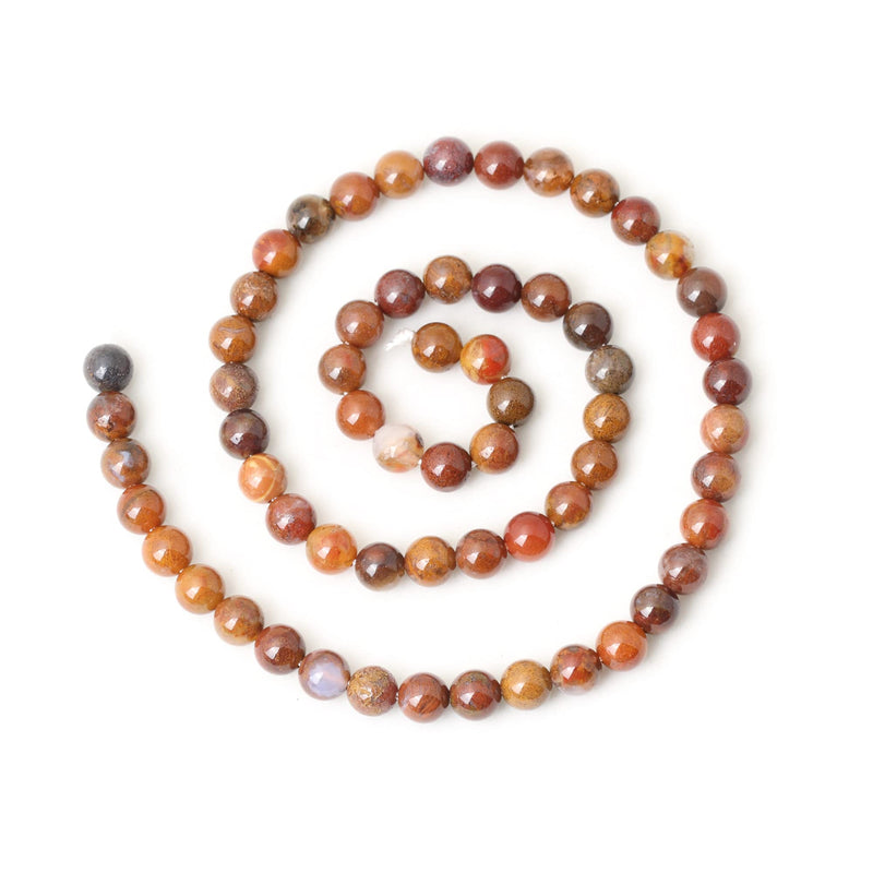 CHEAVIAN 60PCS 6mm Natural Aqua Nueva Agate Round Loose Beads DIY Bracelet Necklace Materials 1 Strand 15" - NewNest Australia