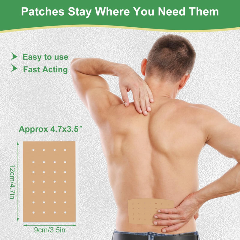 Pain Relief Patches Heat Patches Larger Size 24 PCS, Pain Relief Plaster 12 Hours Long-Lasting Pain Relief for Back Knee Joint Muscle Neck Shoulder Pain, 9 * 12cm Green 24pcs L-24PCS - NewNest Australia