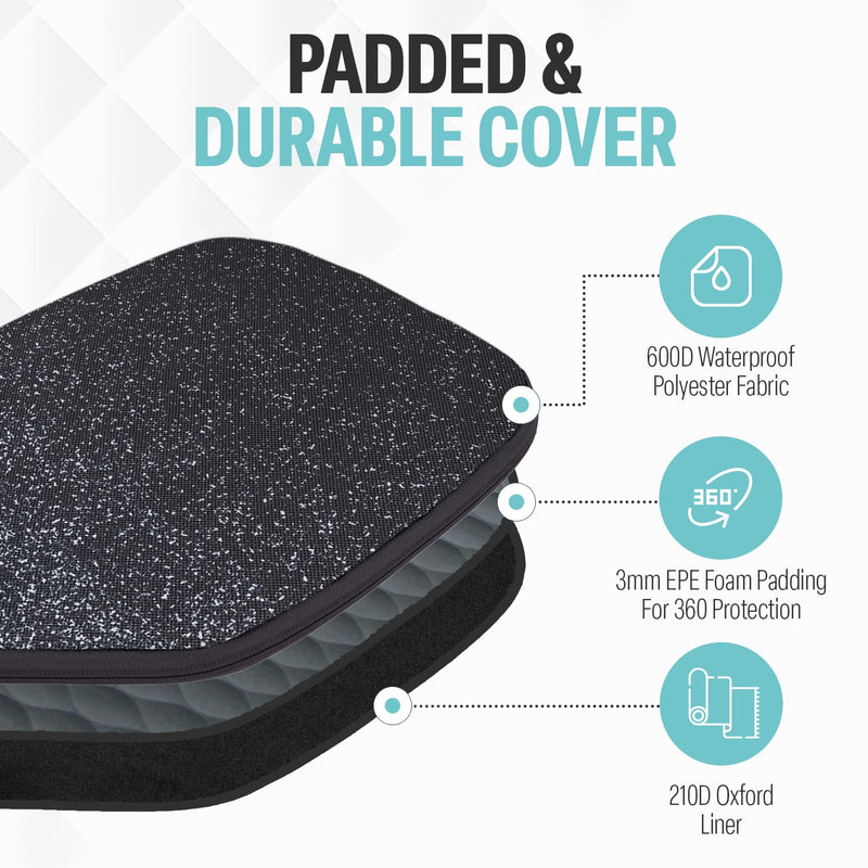 Padded Pickleball Paddle Cover by Palms-O-Aces - Durable Canvas Pickleball Racket Case - Protective Paddle Sleeve- Pickleball Accessories - Pickleball Gift Milkyway - NewNest Australia