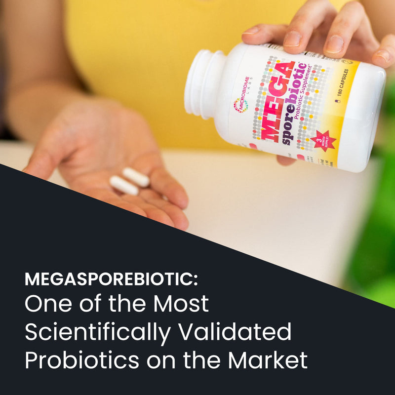 Microbiome Labs MegaSporeBiotic Spore-Based Probiotics - Daily Probiotic Supplement for Men & Women - 5 Bacillus Strains for Immune & Gut Health - Dairy-Free & Shelf-Stable (60 Capsules) 60 Count (Pack of 1) - NewNest Australia