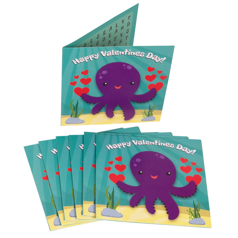 Red Robin Greetings Valentine's Day Cards - Fun Valentine Cards For Kids Sea Life, Word Search Kids Valentines Cards For Boy or Girl (28-Count With Envelopes) - NewNest Australia