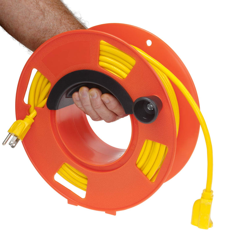 Bayco KW-110 Cord Storage Reel with Center Spin Handle, 100-Feet,Orange - NewNest Australia