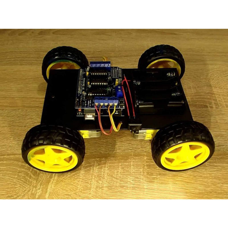 ALAMSCN L293D Motor Drive Controller Motor Control Expansion Board DIY Smart Car Kit for Arduino with DC TT Motors Wheels - NewNest Australia