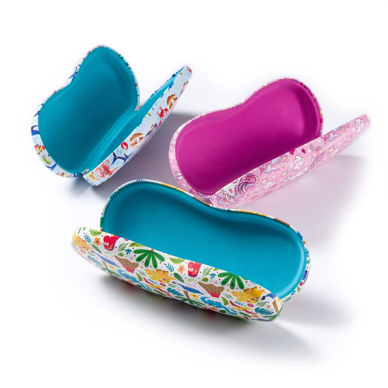 FEFI - Children's glasses case (hard case) with funny motifs - including glasses cleaning cloth/sea microfiber cloth - NewNest Australia