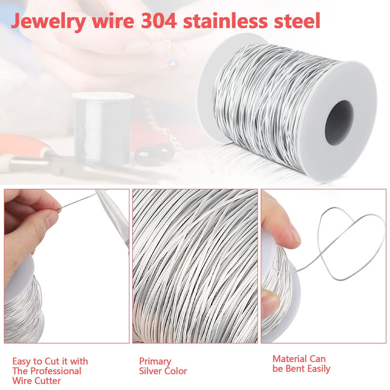 20 Gauge (0.8mm) 304 Stainless Steel Wire 328 Ft for Bailing Wire Sculpting Wire Jewelry Making Wire - NewNest Australia