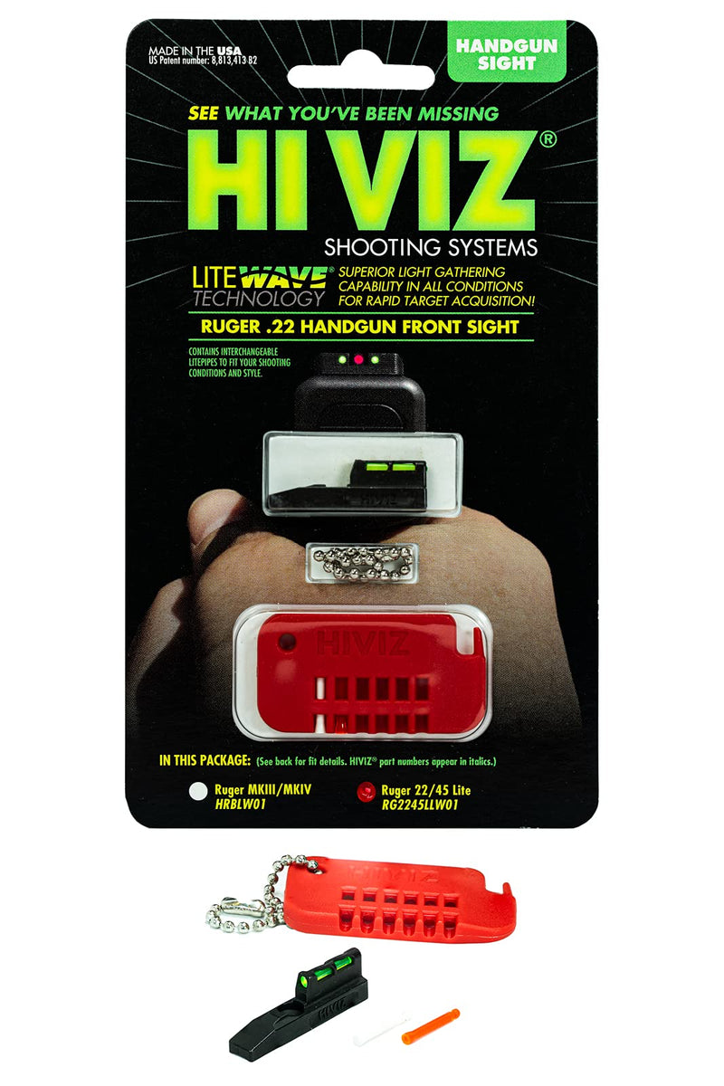 HIVIZ RG2245LLW01 Interchangeable Front Handgun Sight for Ruger 22/45 Lite Model - NewNest Australia