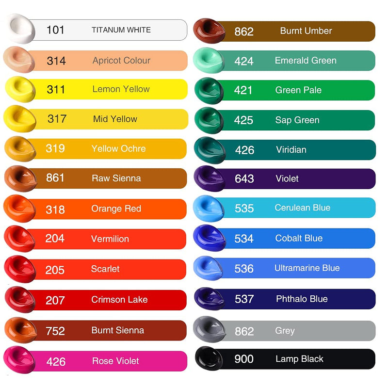 COLORFUL Stain Glass Paint Set with 6 Brushes, 1 Palette, 24 Color Waterproof Acrylic Enamel Painting Kit for Kids to Arts on Transparent Wine Glasses, Light Bulbs, Porcelain, Windows and Ceramics - NewNest Australia