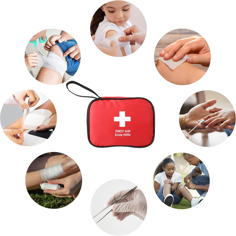 Honyao First Aid Kit, Mini Travel Pharmacy 90 Pieces, Emergency Bag, Emergency Set, Small For Outdoor, Car, Bicycle, Home, Motorcycle, Workplace, Hiking, Camping, Emergency - NewNest Australia