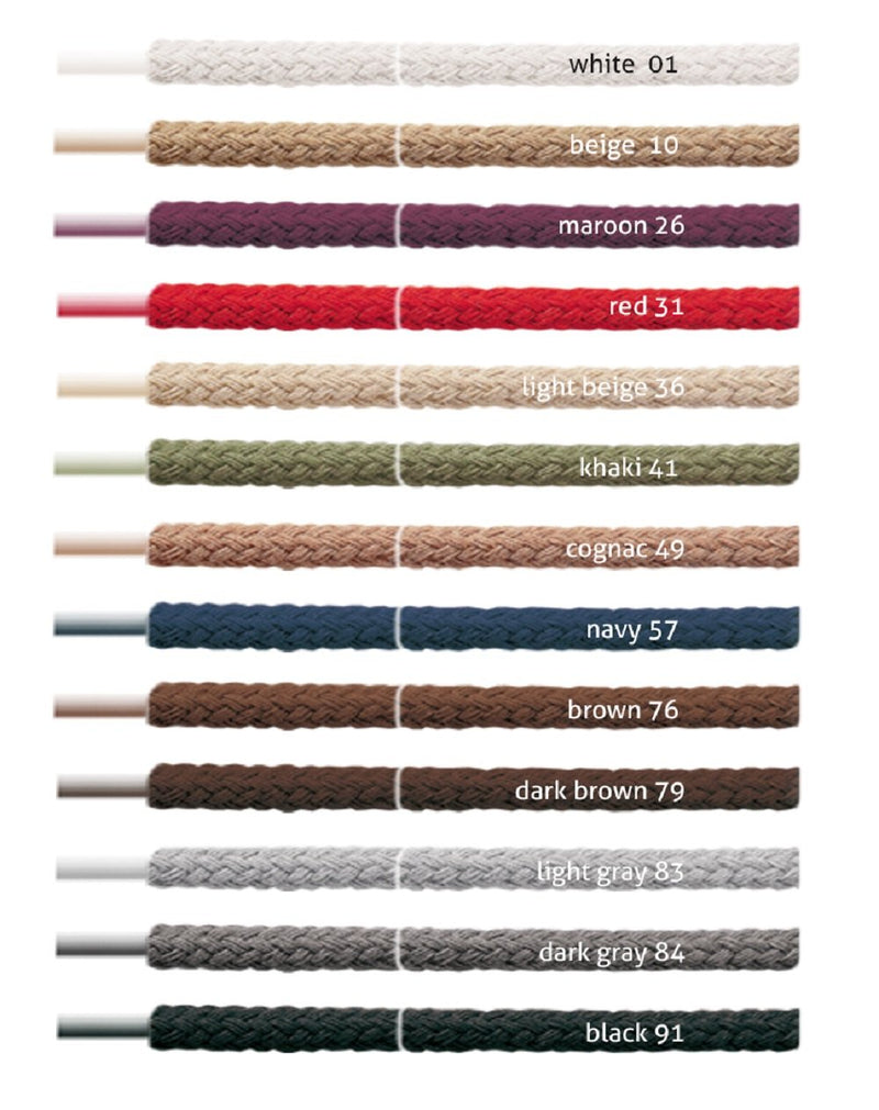 Kaps Round Laces, quality durable 100% cotton shoe laces for casual footwear, made in Europe, 1 pair, many colours and lengths 75 cm - 29 inch - 4 to 5 eyelet pairs 76 - Brown - NewNest Australia