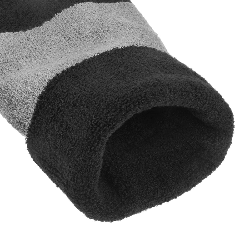 Men Women Thicken Thermal Knee Braces Leg Warmers Winter Breathable Cozy Warm Knee Pads Leg Sleeves Support Protector for Ski Cycling Dance Runing Arthritis Tendonitis, 1 Pair Black&Grey - NewNest Australia