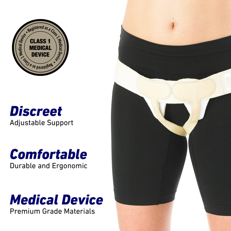 Neo G Double Lower Hernia Support for Men and Women – Bilateral Inguinal Hernia Support - Hernia Belt Reduces Symptoms of Overstrain & Exertion - Truss for Hernia Breathable & Adjustable - M Medium - NewNest Australia