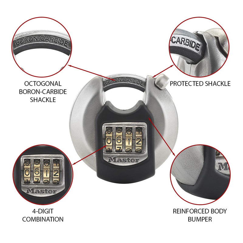 MasterLock Excell Discus 4 Digit Combination 70mm Padlock - NewNest Australia