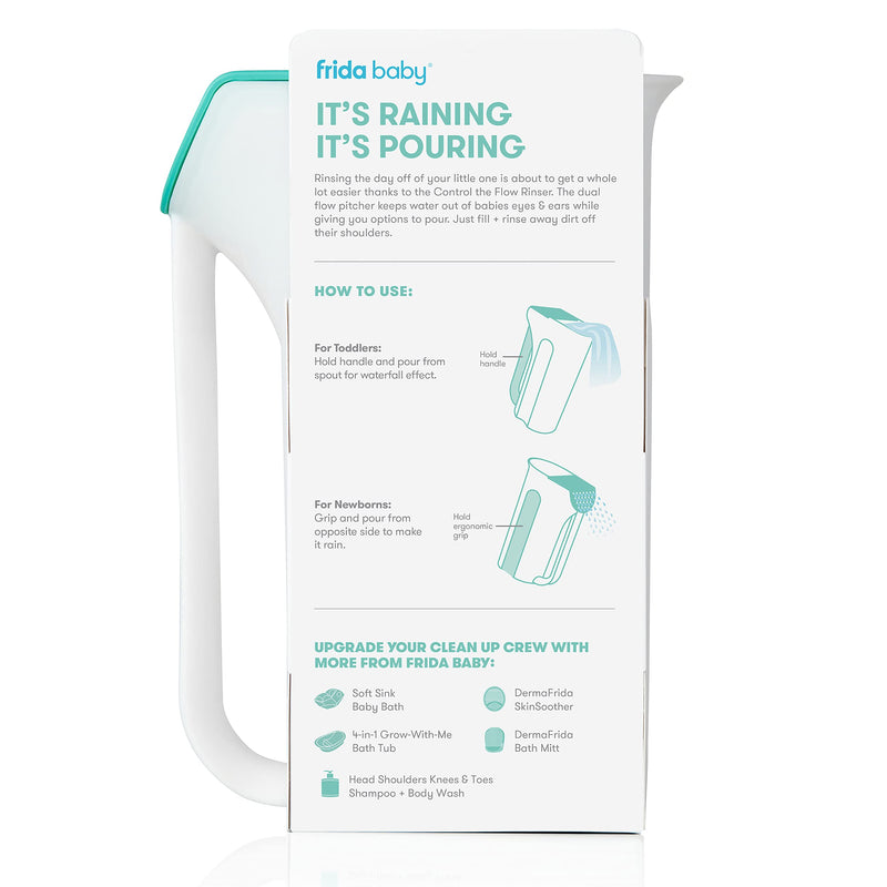 Control The Flow Rinser by Frida Baby Bath Time Rinse Cup with Easy Grip Handle and Removable Rain Shower - NewNest Australia