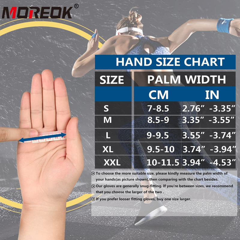 MOREOK Cycling Gloves Bike Gloves for Men/Women-[5MM Gel Pad] Biking Gloves Half Finger Road Bike MTB Bicycle Gloves-for Cycling /Workout/Motorcycle /Gym/Training/Outdoor Blue X-Large - NewNest Australia
