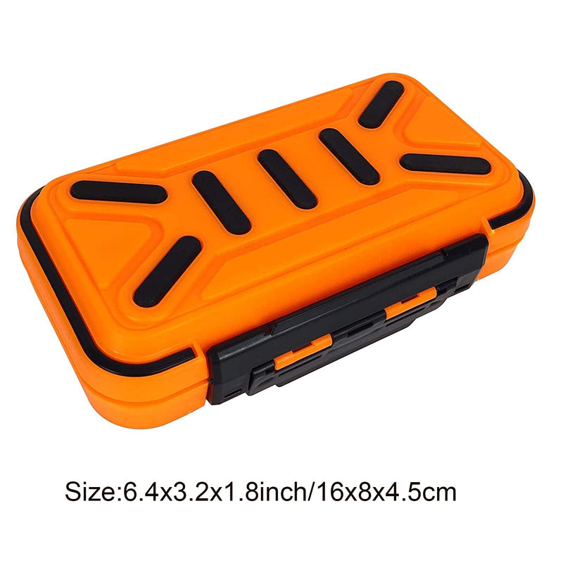 Aventik Waterproof Fishing Tackle Box Lures Hooks Bait Storage Case Trays Accessory Boxes Thicker Plastic Hooks Organizer for Vest Casting Fly Fishing Orange - NewNest Australia