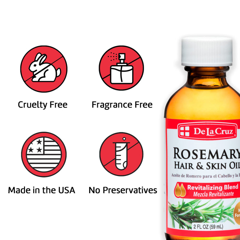 Rosemary Oil Blend Moisturizer with Castor, Avocado and Olive Oil - Topical Use Only 8 FL. OZ. (236 mL) 8 Fl Oz - NewNest Australia